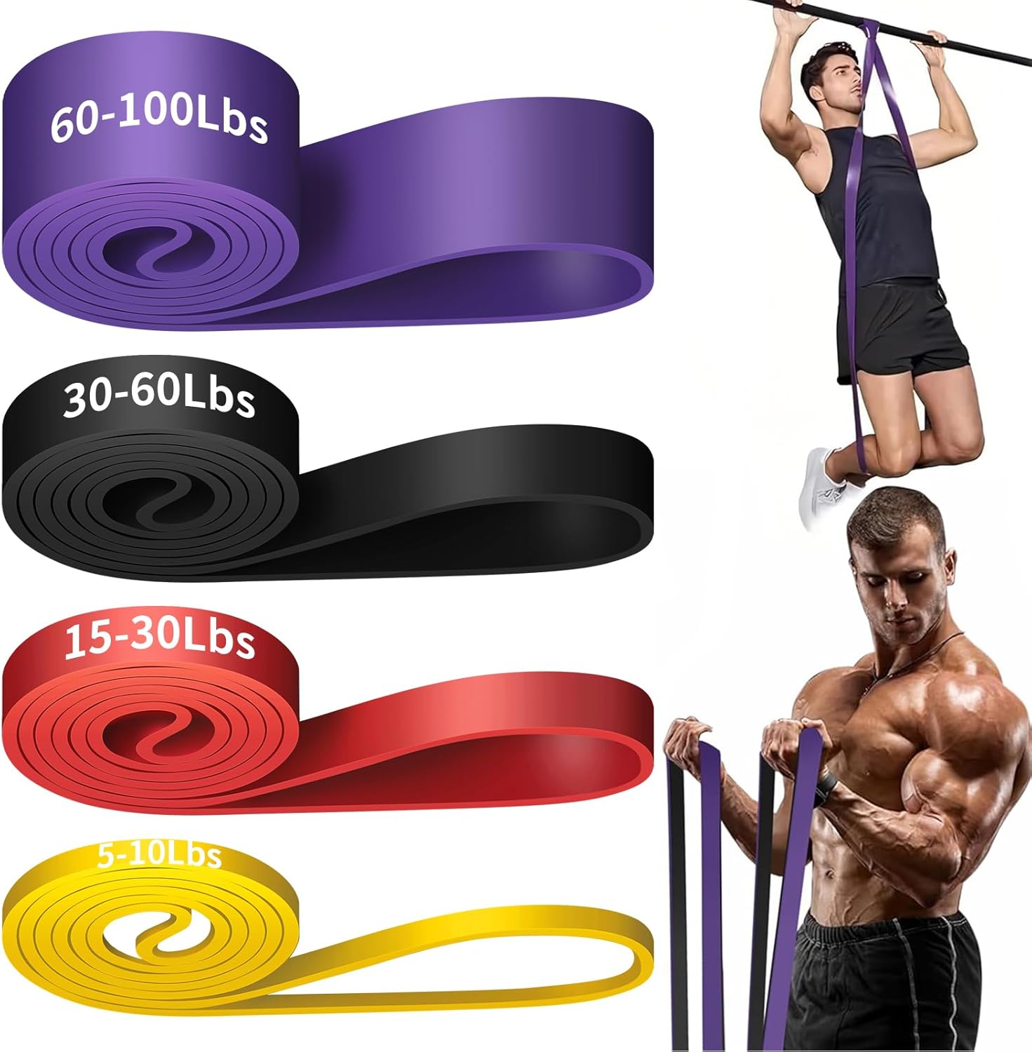 Alllvocles Resistance Band Pull-Up Assistance Set